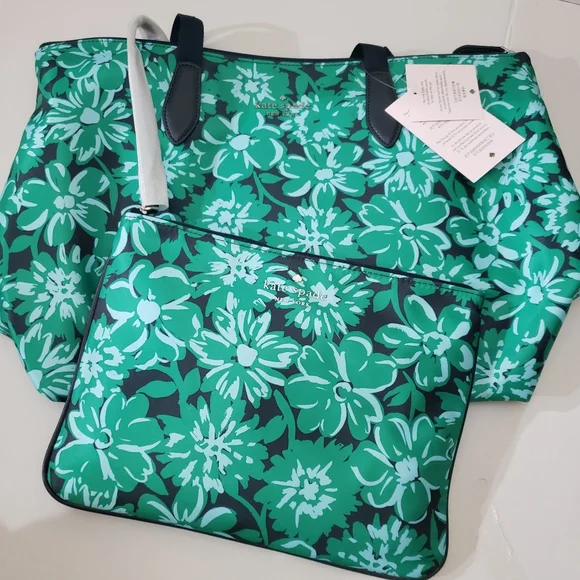 Kate Spade Mel Packable Tote Green Multi